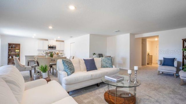 view of carpeted living room