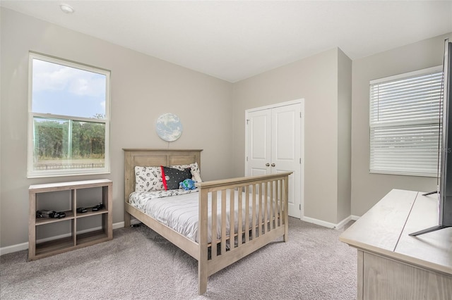 view of carpeted bedroom