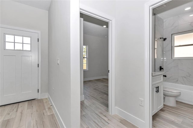 2844 SW 162nd Street Rd, Ocala, FL 34473 - foyer with light hardwood / wood-style floors