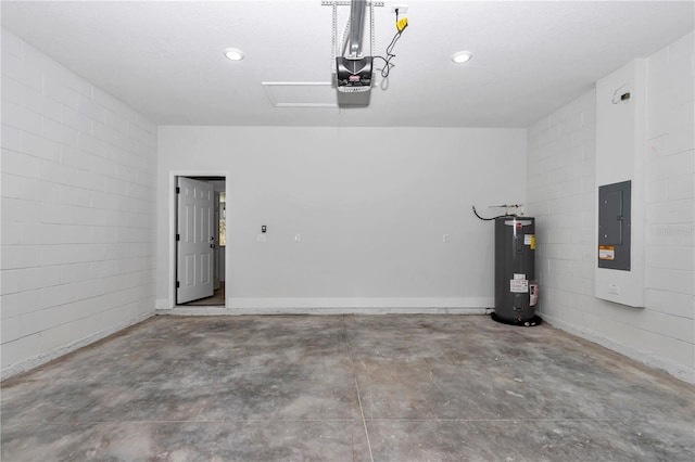 2844 SW 162nd Street Rd, Ocala, FL 34473 - garage featuring a garage door opener, electric panel, and electric water heater