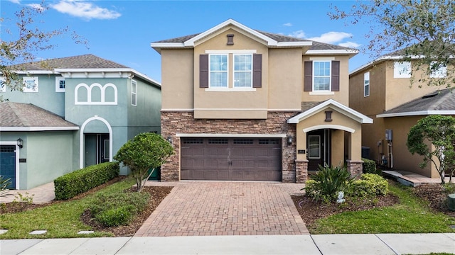 view of front of home featuring a garage