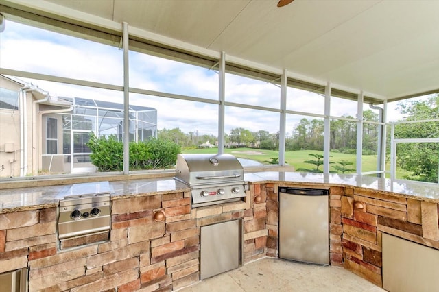 view of patio / terrace featuring area for grilling and grilling area