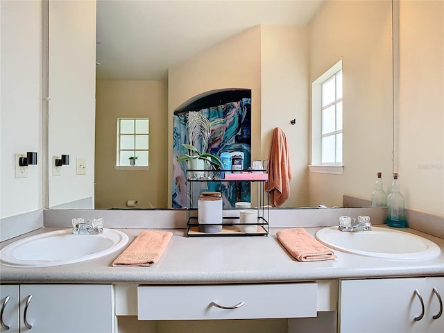 bathroom with vanity