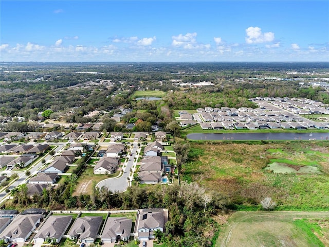 aerial view with a residential view