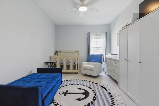 bedroom with a ceiling fan