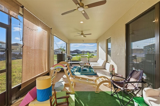 view of sunroom / solarium