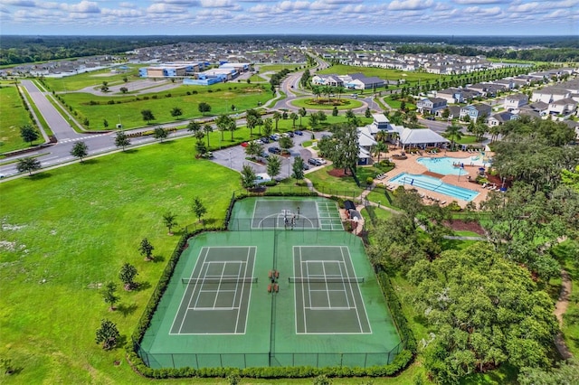 drone / aerial view featuring a residential view