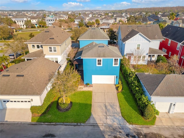 aerial view featuring a residential view