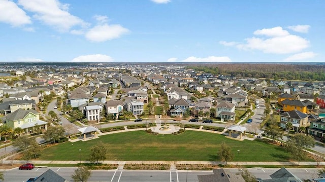 drone / aerial view with a residential view