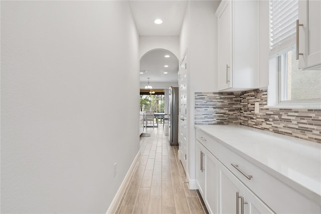 interior space with light wood-type flooring