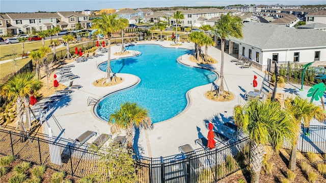 view of pool with a patio area