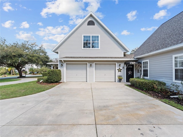 view of property featuring a garage