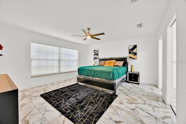 5108 Avignon Ct, Orlando, FL 32839 - bedroom featuring marble finish floors and a ceiling fan