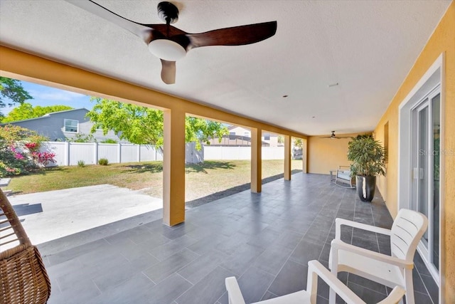 5108 Avignon Ct, Orlando, FL 32839 - view of patio featuring a ceiling fan