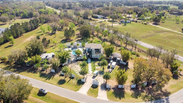 bird's eye view featuring a rural view