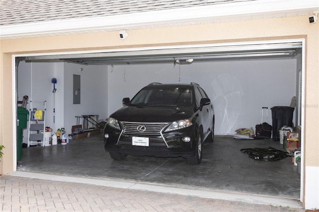 garage featuring electric panel