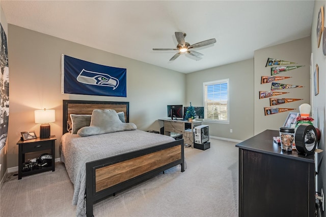 7515 John Hancock Dr, Winter Garden, FL 34787 - bedroom featuring baseboards, ceiling fan, and carpet