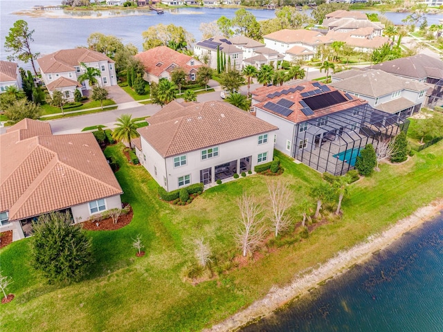 7515 John Hancock Dr, Winter Garden, FL 34787 - bird's eye view with a water view and a residential view