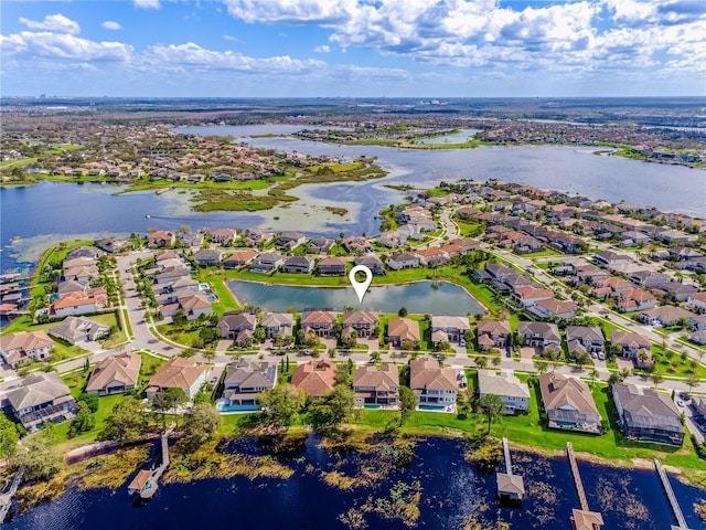 7515 John Hancock Dr, Winter Garden, FL 34787 - bird's eye view featuring a residential view and a water view