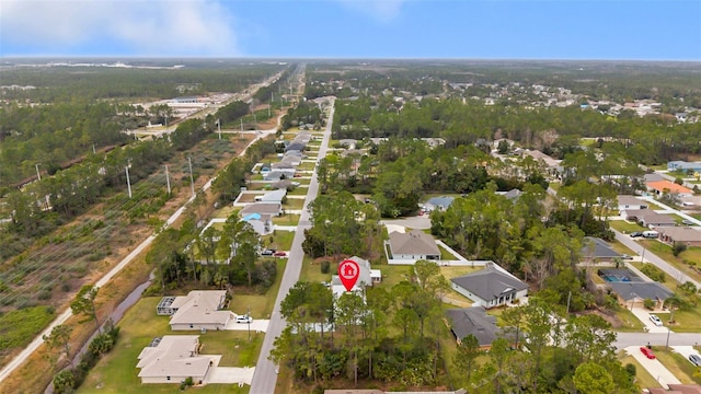 bird's eye view with a residential view