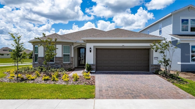 view of front of home featuring a garage