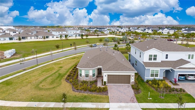 bird's eye view with a residential view