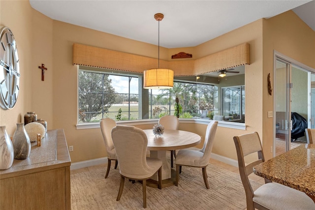 view of tiled dining area