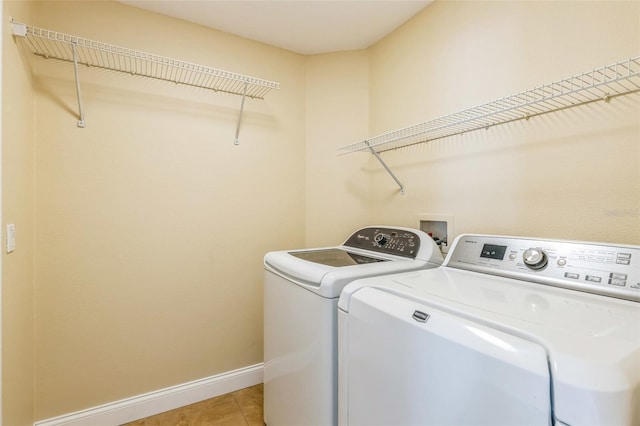 laundry area featuring washer and dryer