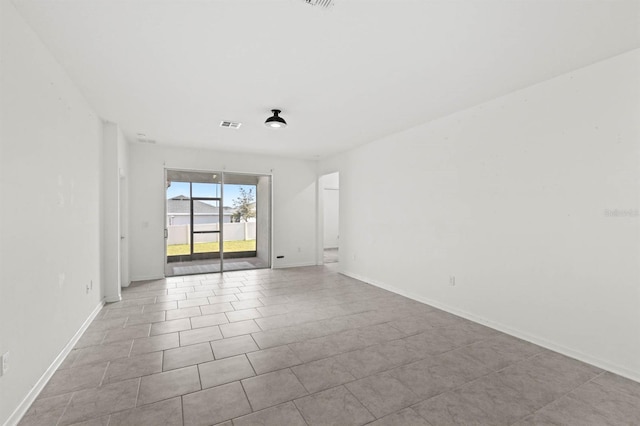 view of spare room