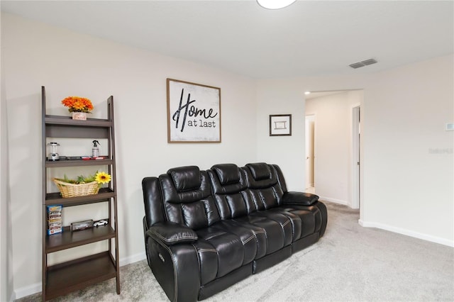 view of carpeted living room