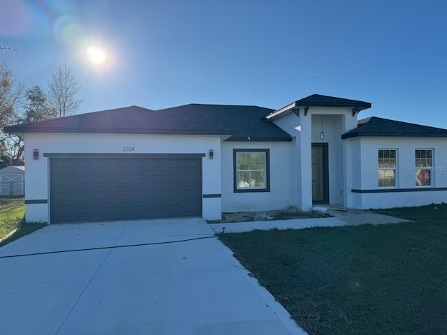 view of front of home featuring a garage