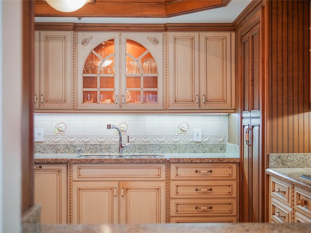 kitchen with sink and backsplash