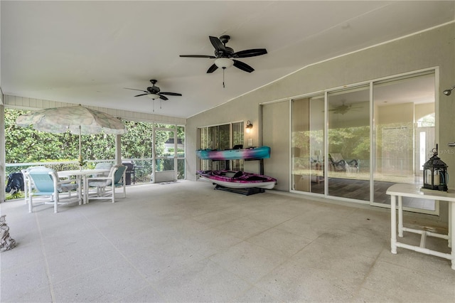 view of patio with ceiling fan