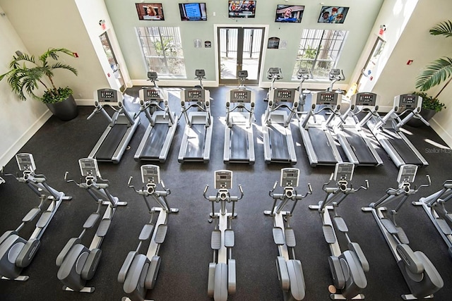 gym featuring plenty of natural light