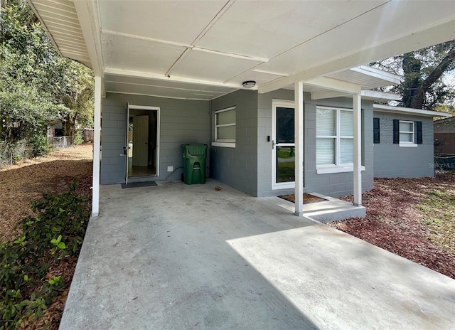 view of patio with fence