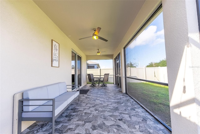 view of sunroom / solarium