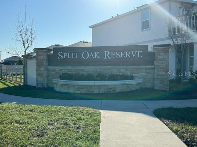 view of community sign