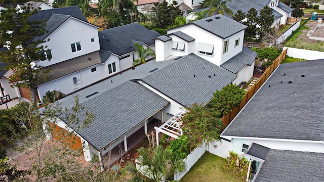 bird's eye view with a residential view