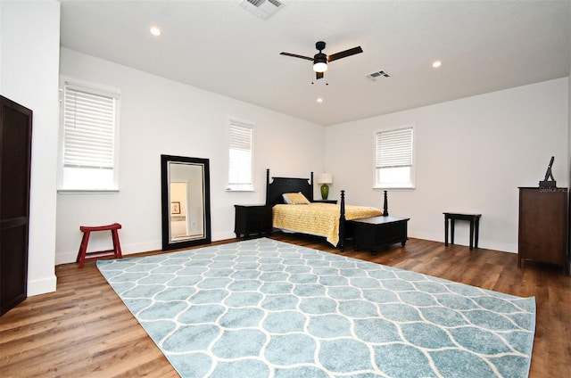 1611 Chestnut Ave, Winter Park, FL 32789 - bedroom featuring multiple windows, wood finished floors, recessed lighting, and baseboards