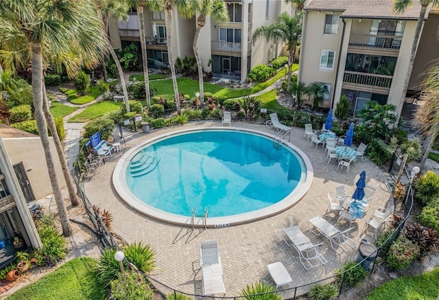 view of pool with a patio