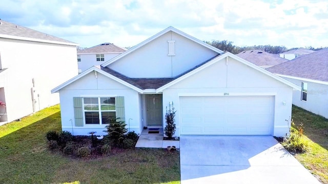 single story home featuring a garage