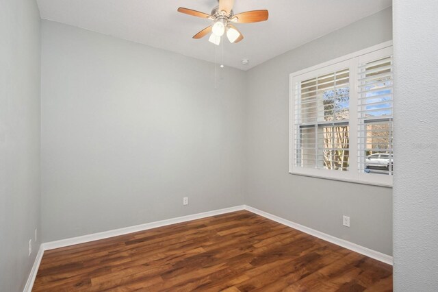 981 Galway Blvd, Apopka, FL 32703 - spare room featuring a ceiling fan, baseboards, and wood finished floors