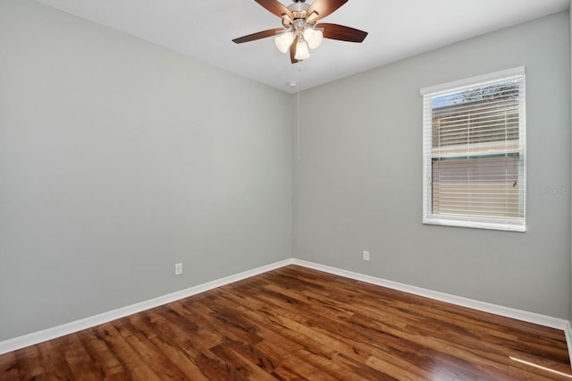 981 Galway Blvd, Apopka, FL 32703 - empty room featuring wood finished floors, baseboards, and ceiling fan