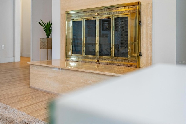 interior details with wood-type flooring