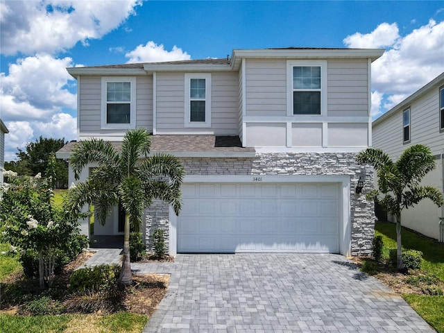 view of front of home featuring a garage