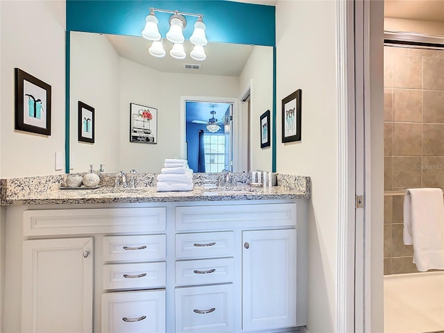 bathroom with vanity