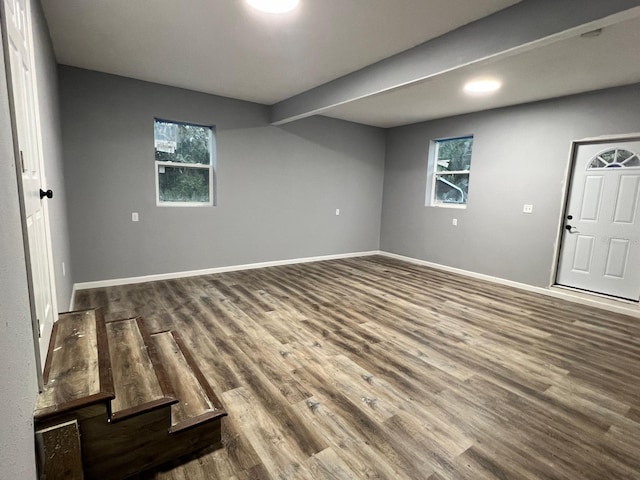 interior space featuring wood-type flooring