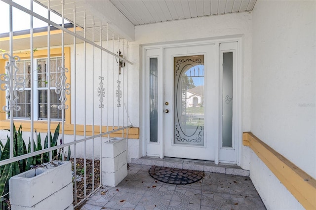 view of doorway to property