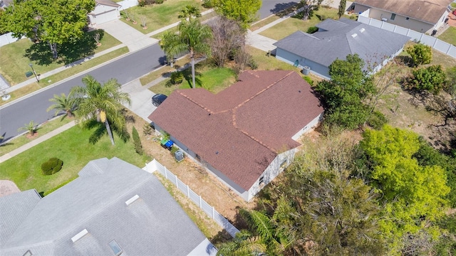 drone / aerial view with a residential view