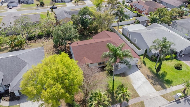 bird's eye view featuring a residential view